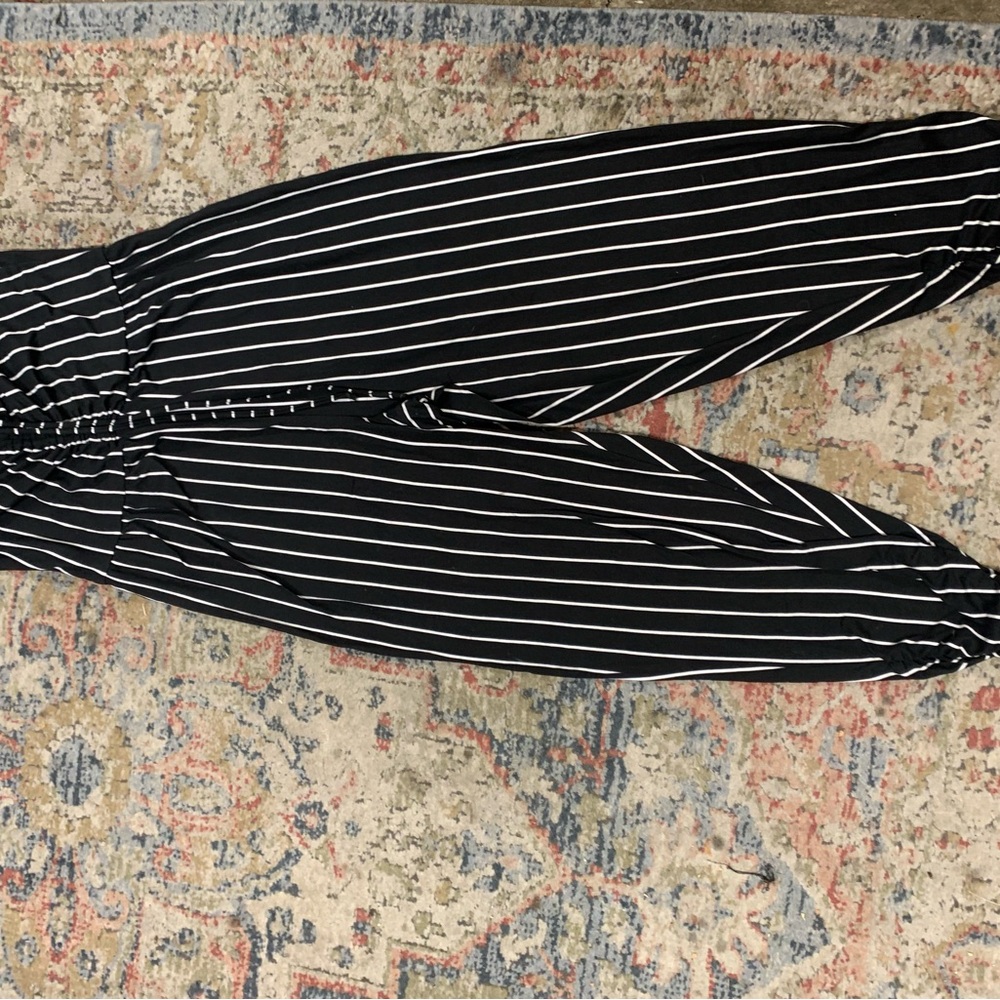 Summer lite cotton pants strapless lounge pinstripe!